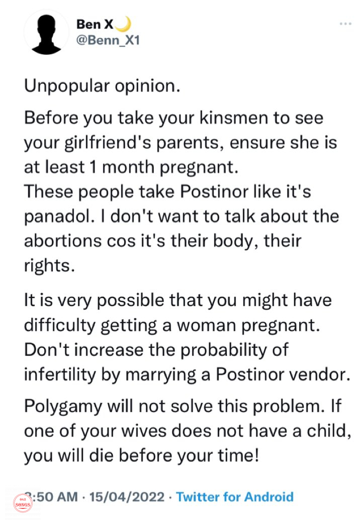 Why you should get your girlfriend pregnant before marriage – Man pens controversial advice