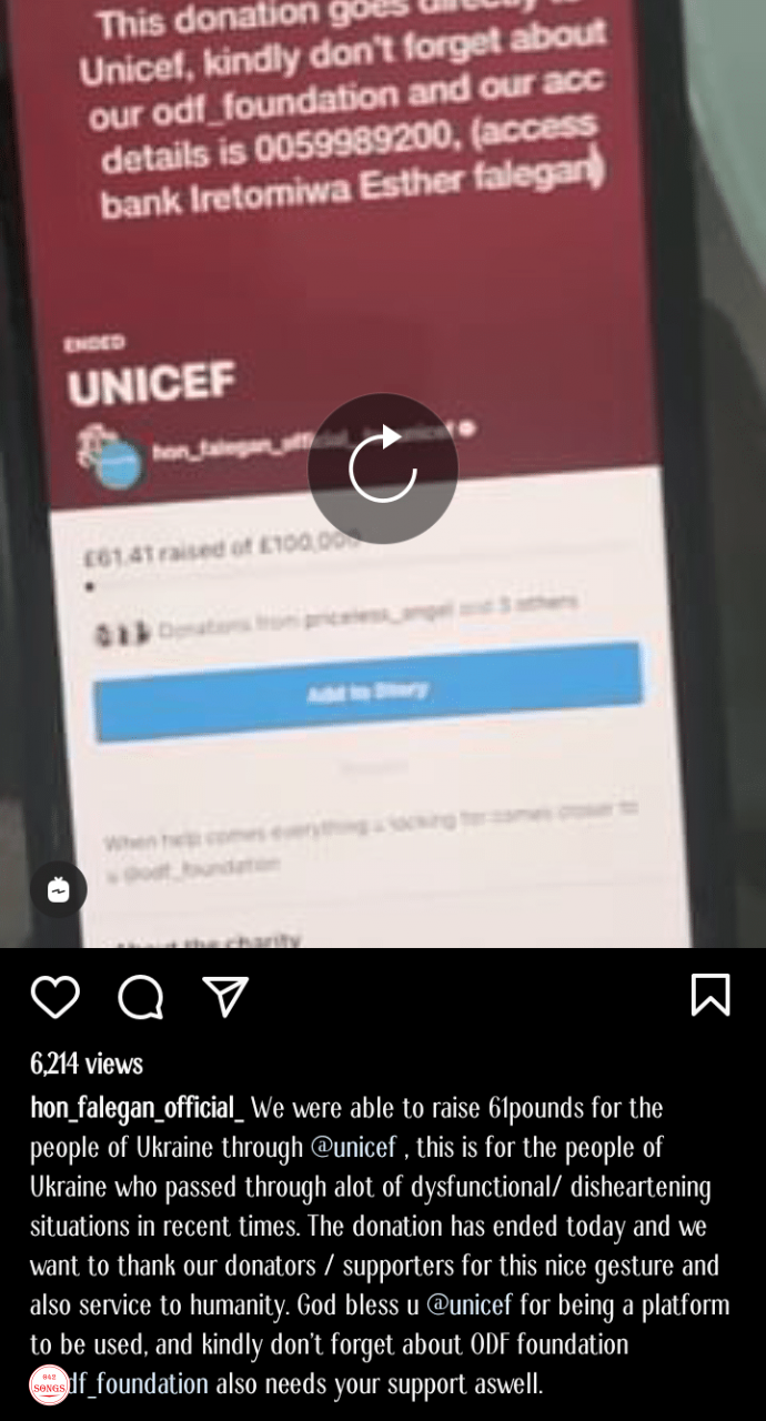 “Is this playing?” – Reactions as UNICEF tags Opeyemi’s donation to organization as scam, he turns off comment section