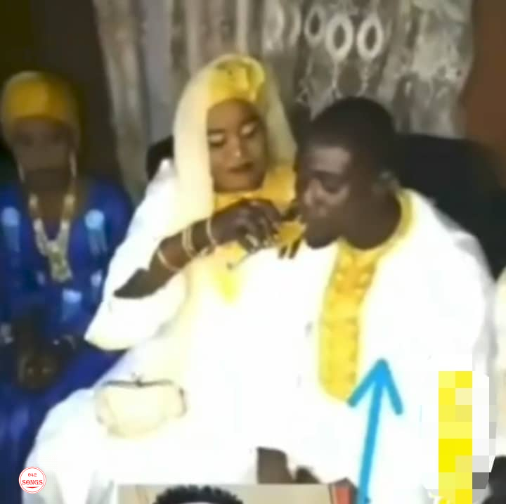 Man getting married to two wives rushes out in frustration as they nearly choke him with affection during wedding ceremony