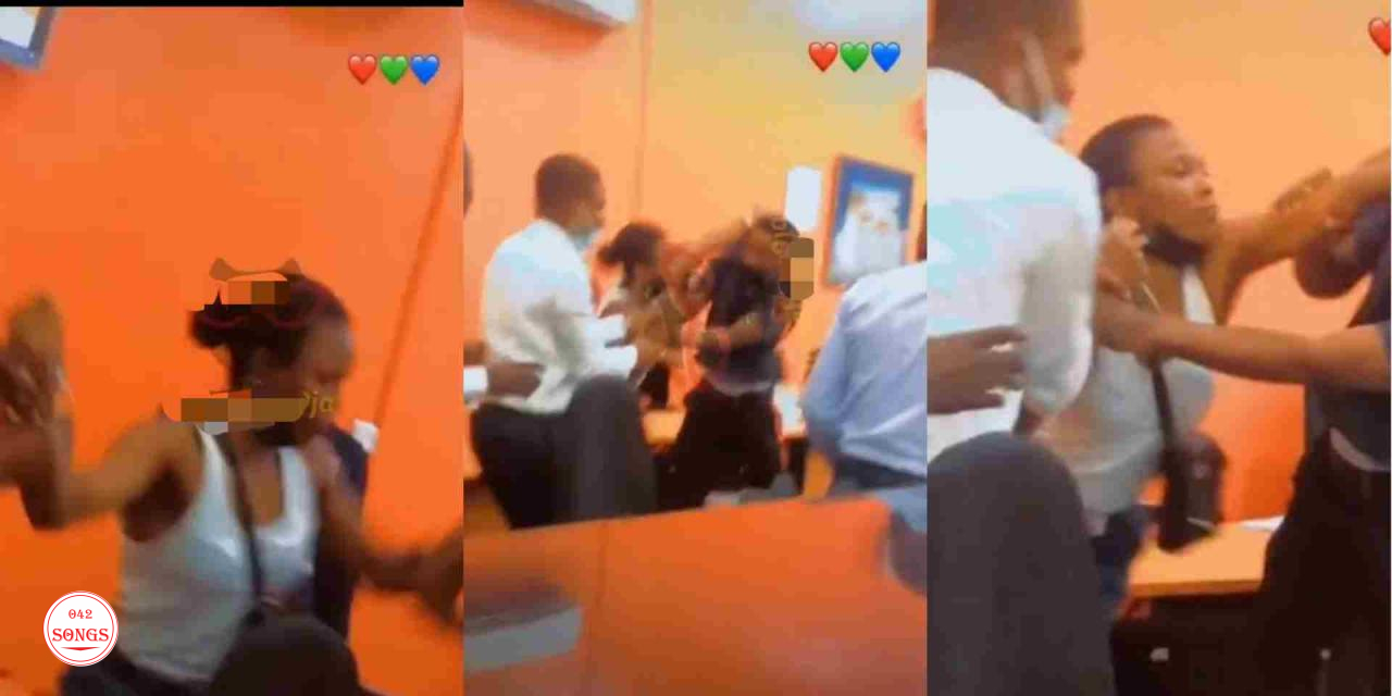 Lady engages in combat with bank staff after N750K was reportedly deducted from her account