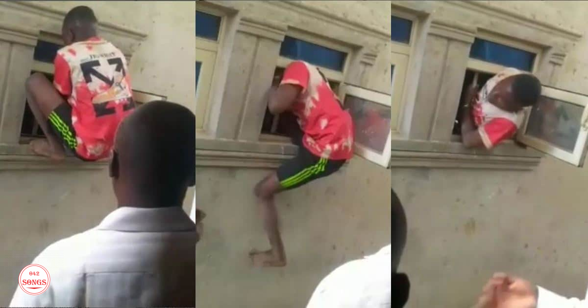 Suspected thief forced to demonstrate how he gained access into a house after being caught