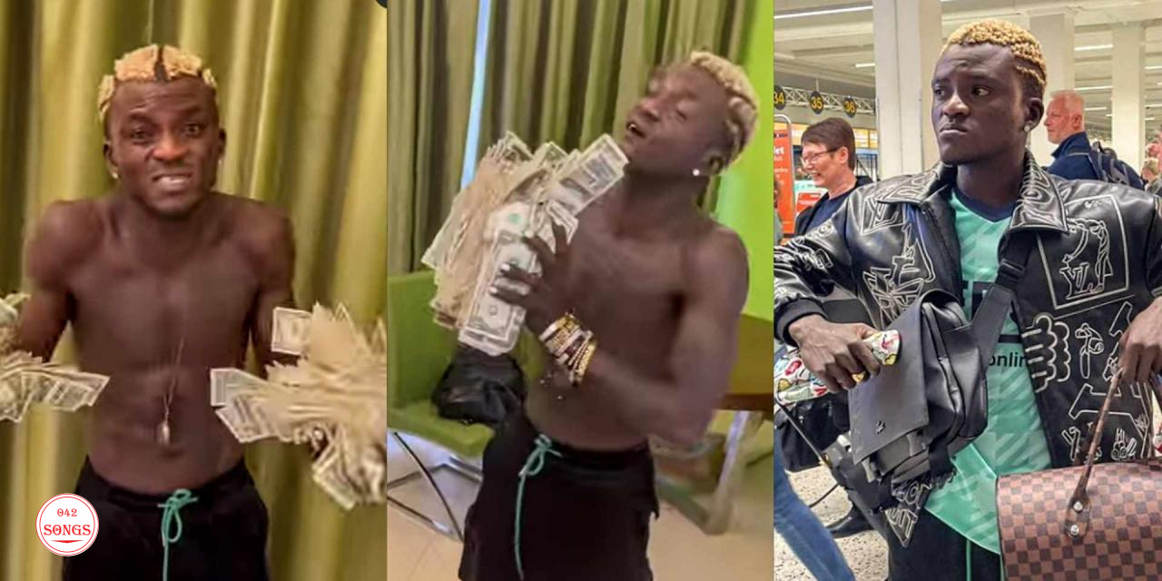 “I don escape sapa oo” – Portable proclaims in new video as he reveals source of the huge foreign bills in his possession