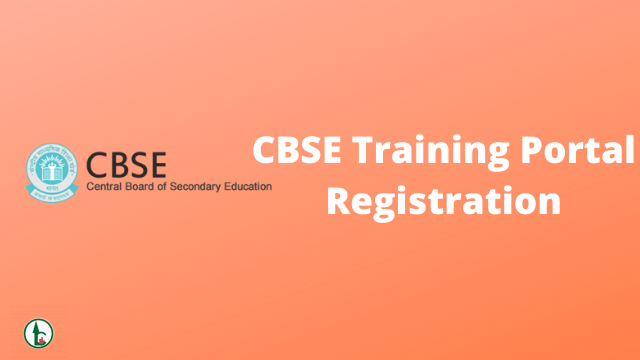 CBSE Training Portal Registration